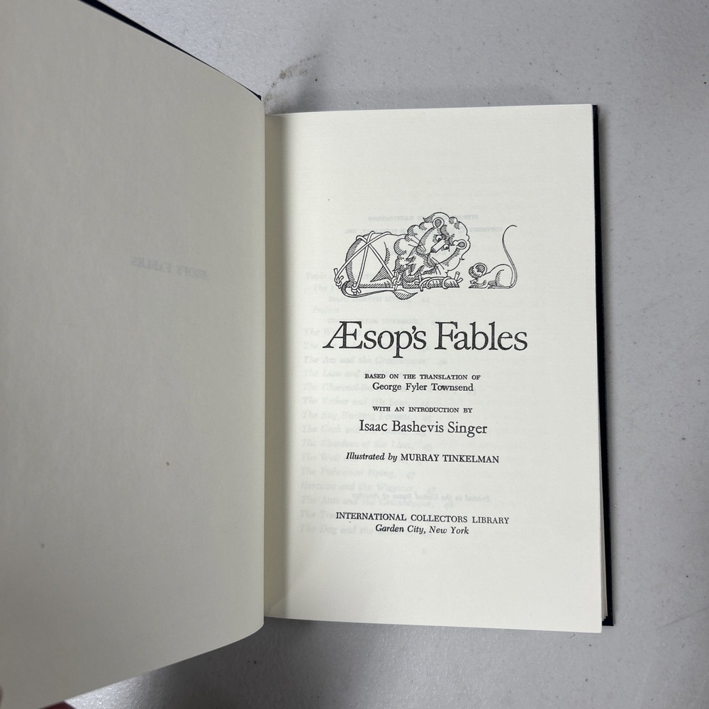 RARE! Aesop Fables Illustrated International Collectors Library HC 1968 FINE